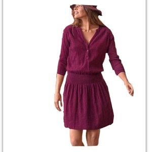 PrAna black cherry boho dress